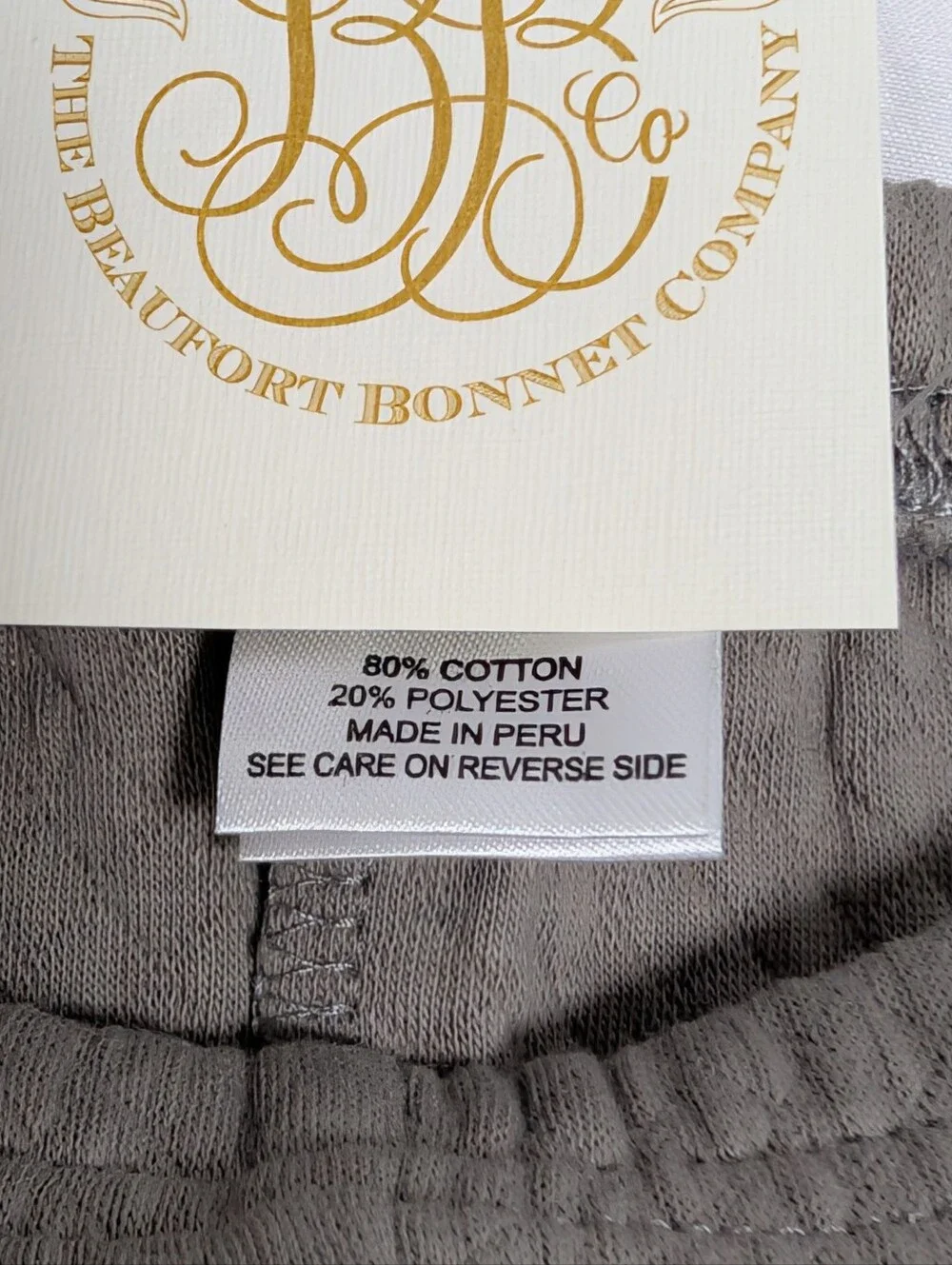 TBBC The Beaufort Bonnet Company Mitzy Sue Slacks Grantley Gray Quilted Knit Pan